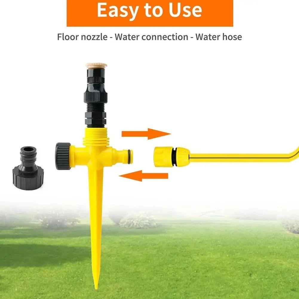 Garden Sprinkler 360° Rotating Automatic Lawn Yard Watering Irrigation System